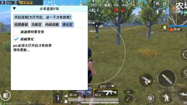 和平精英「青蛙直装」辅助，支持地铁